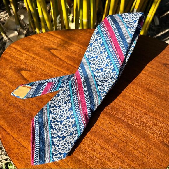 Vintage Italianissimo silk blend tie ⚫️ textured ⚫️ - Picture 1 of 4